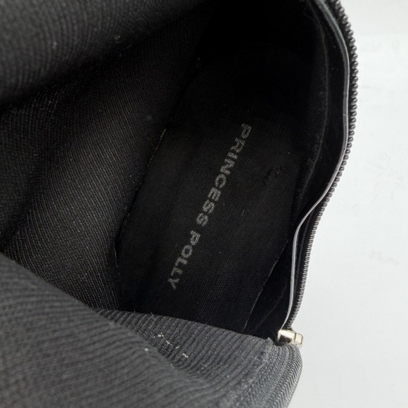 Princess Polly Black Croc Patent Knee High Boots Square Toe Block Heel Size 6 - Picture 5 of 9